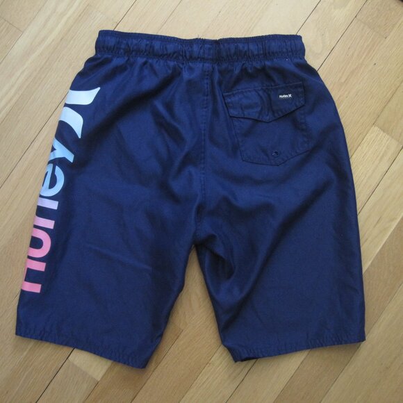 (2) Hurley Boys Swimsuit Shorts Size L (12-13yr) Blue Royal Swim Trunks Navy - Picture 4 of 10
